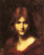 Jean-Jacques Henner A Red Haired Beauty oil painting
